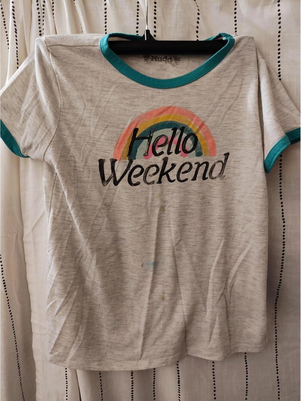 Mudd Girls Tee Shirt - Hello Weekend - Size 10